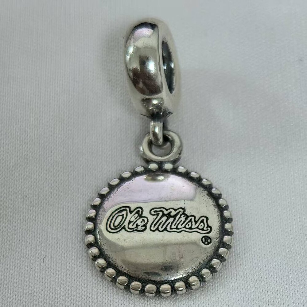 Pandora Ole Miss Mississippi Travel Charm, S925 Silver Jewelry